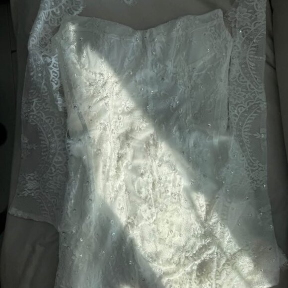 White Sparkly Bridal Dress - Picture 2 of 3
